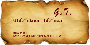 Glöckner Tímea névjegykártya